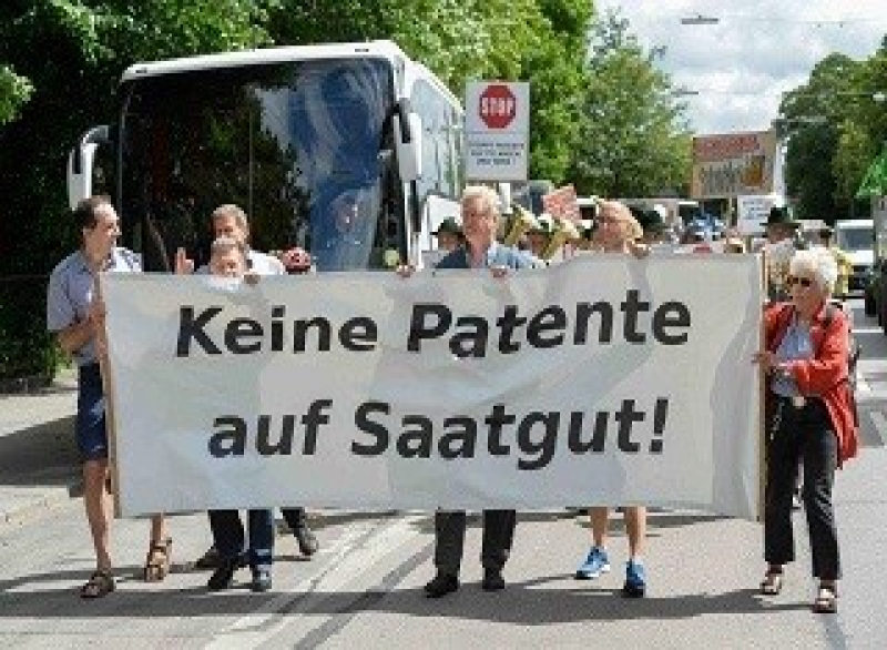 Protest vor dem Europäischen Patentamt in München