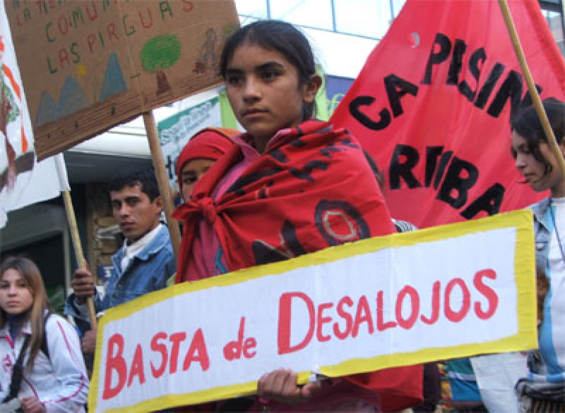 Argentinische Farmer und Dorfbewohner protestieren