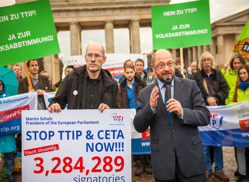TTIP Unterschriften Berlin Schulz