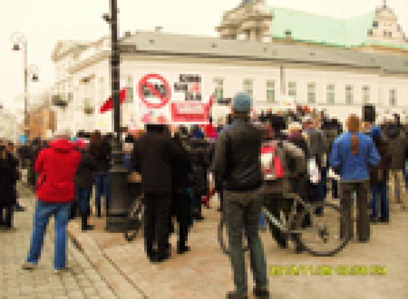 Polen Demo gegen Gentechnik Warschau 25.11.12