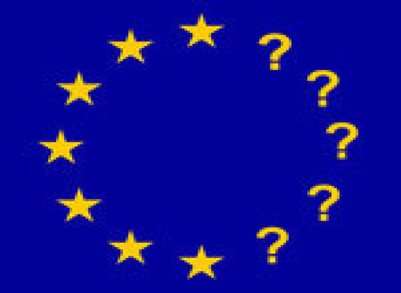 EU-Fahne Fragezeichen