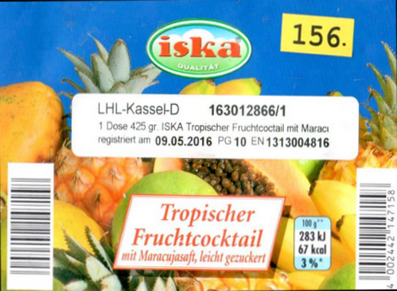 Fruchtcocktail iska Lebensmittelwarnung.de